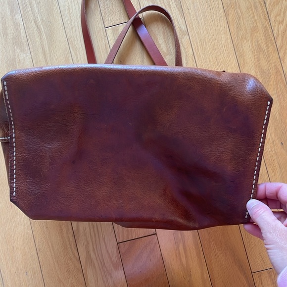 Hand crafted large leather tote - Picture 4 of 10